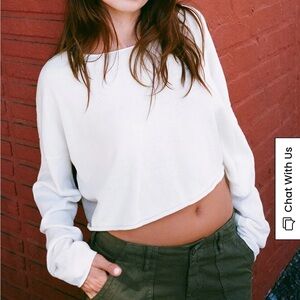 Brandy Melville White Long Sleeve Top